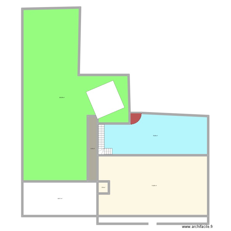 proj ext. Plan de 6 pièces et 466 m2