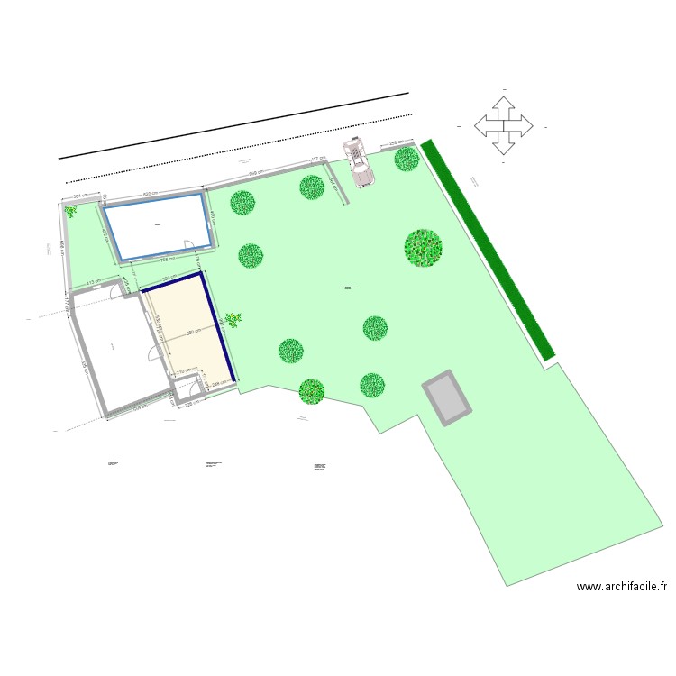 PLAN DE MASSE APRES TRAVAUX Réel. Plan de 5 pièces et 124 m2