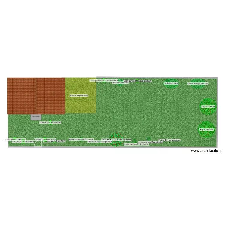 FontenayrenovextensionpermisArbresv2. Plan de 6 Pièces et 49 m²