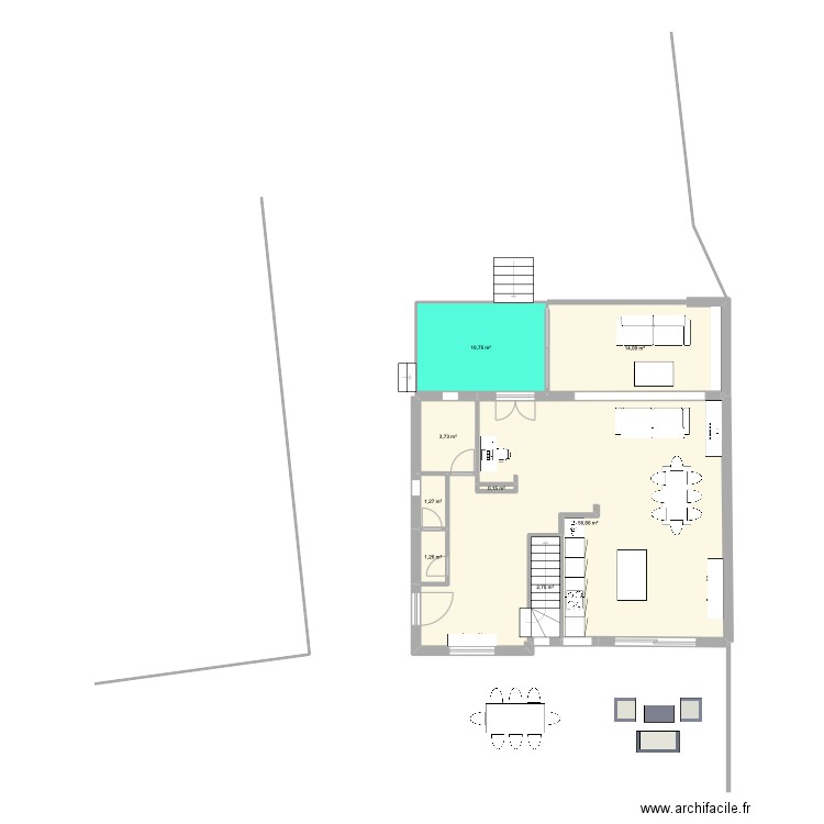 ST Pierre Modif Fev. Plan de 8 pièces et 91 m2