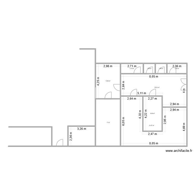 MAS 1. Plan de 10 Pièces et 115 m²