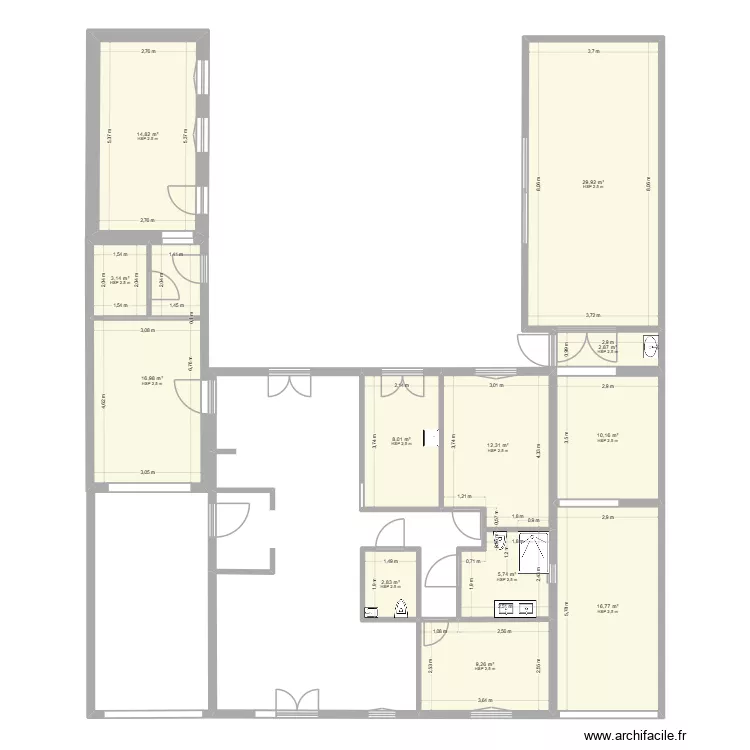 Plan des modifications envisag&eacute;es Guilleri. Plan de 