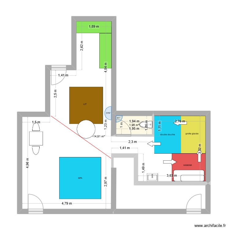 local aménagé. Plan de 0 pièce et 0 m2