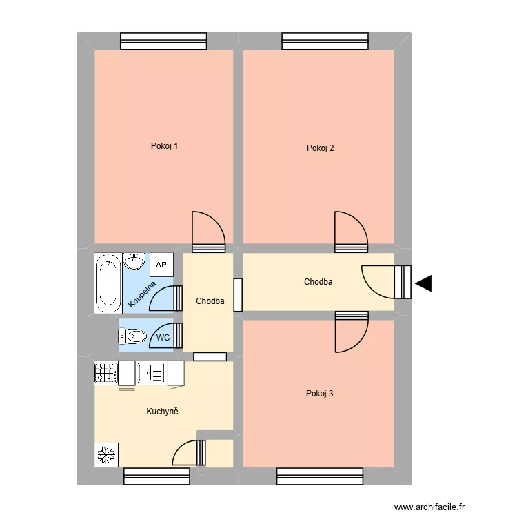 Michálkovická 1794, byt 5. Plan de 14 et 191 m² Michálkovická 1794, byt 5. Plan de 14 et 191 m²