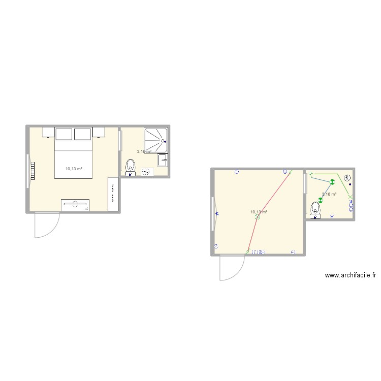 chambre. Plan de 0 pièce et 0 m2