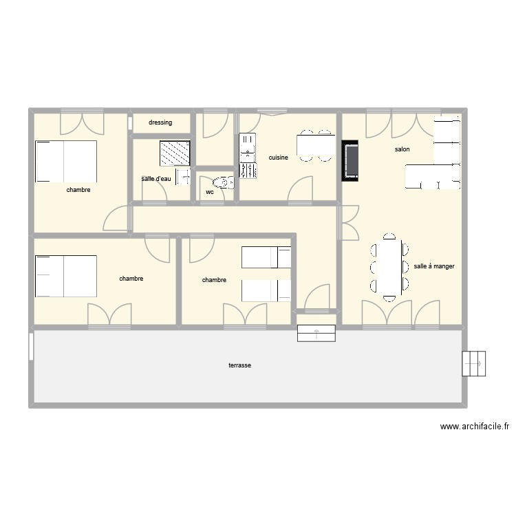 87G9043. Plan de 12 pièces et 122 m2