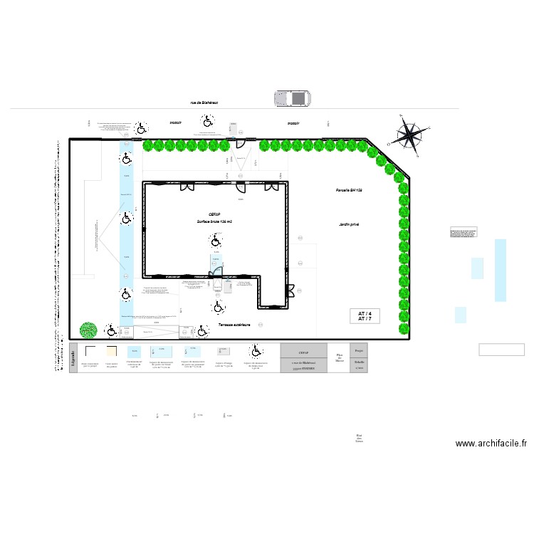 MASSE 100 Projet eysines. Plan de 1 pièce et 141 m2