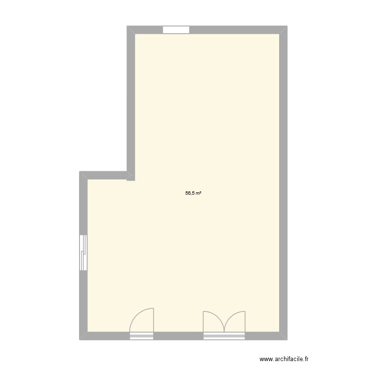 Plan Garage. Plan de 1 pièce et 57 m2