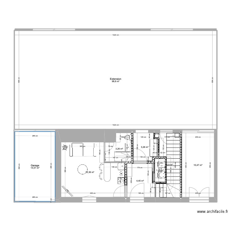 MONTCHAT RDC - STUDIO - POUR TRAVAUX. Plan de 0 pièce et 0 m2