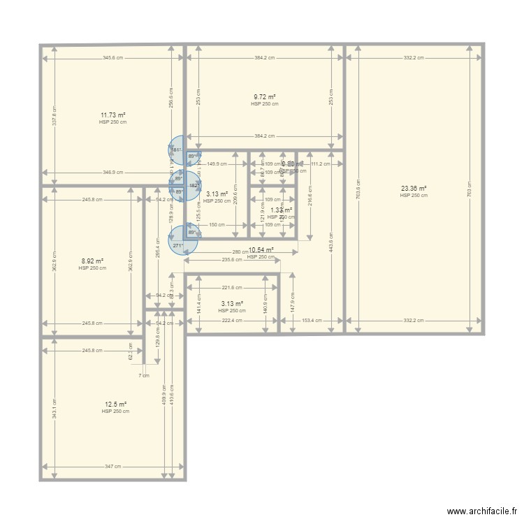 foncia roittelet. Plan de 10 pièces et 85 m2