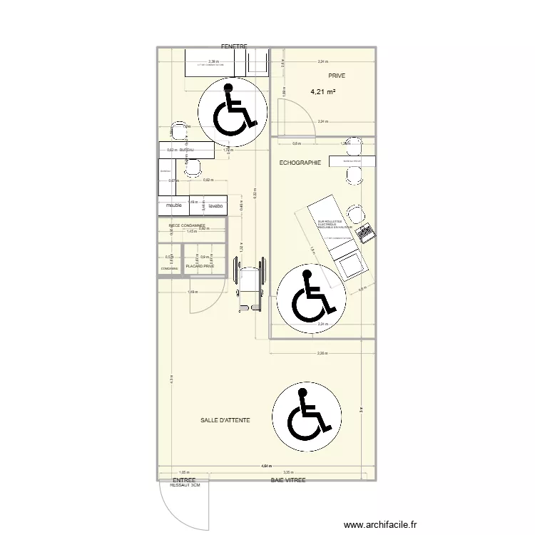 CABINET SAGE FEMME. Plan de 