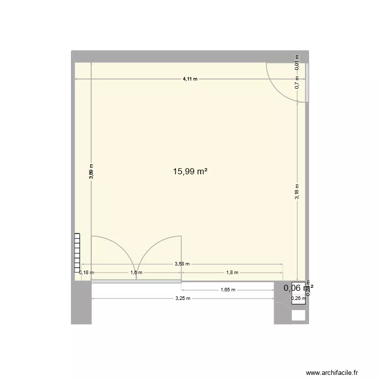 9 - M. Sandie - Séjour sans meuble. Plan de 2 et 15 m² 9 - M. Sandie - Séjour sans meuble. Plan de 2 et 15 m²