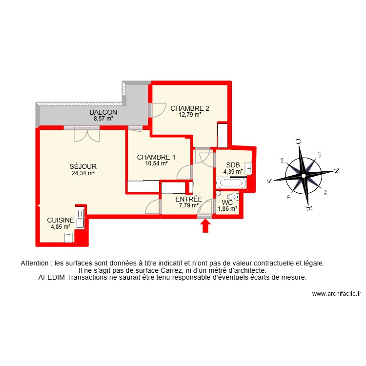 BI 31195. Plan de 12 pièces et 91 m2
