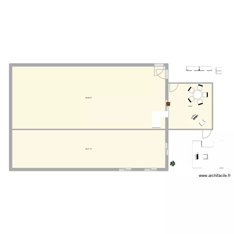 Bureau en bas. Plan de 3 et 157 m² Bureau en bas. Plan de 3 et 157 m²