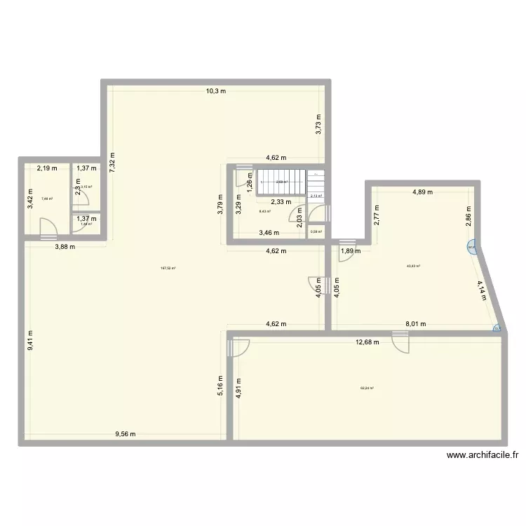 Gentianes RDC - Projet. Plan de 10 Pièces et 299 m²
