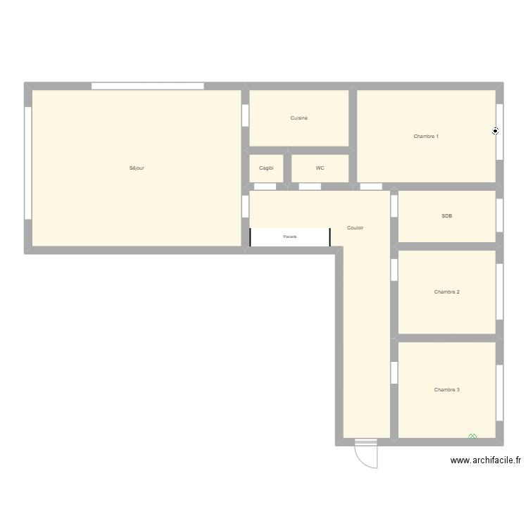 Coxyde1. Plan de 9 pièces et 119 m2
