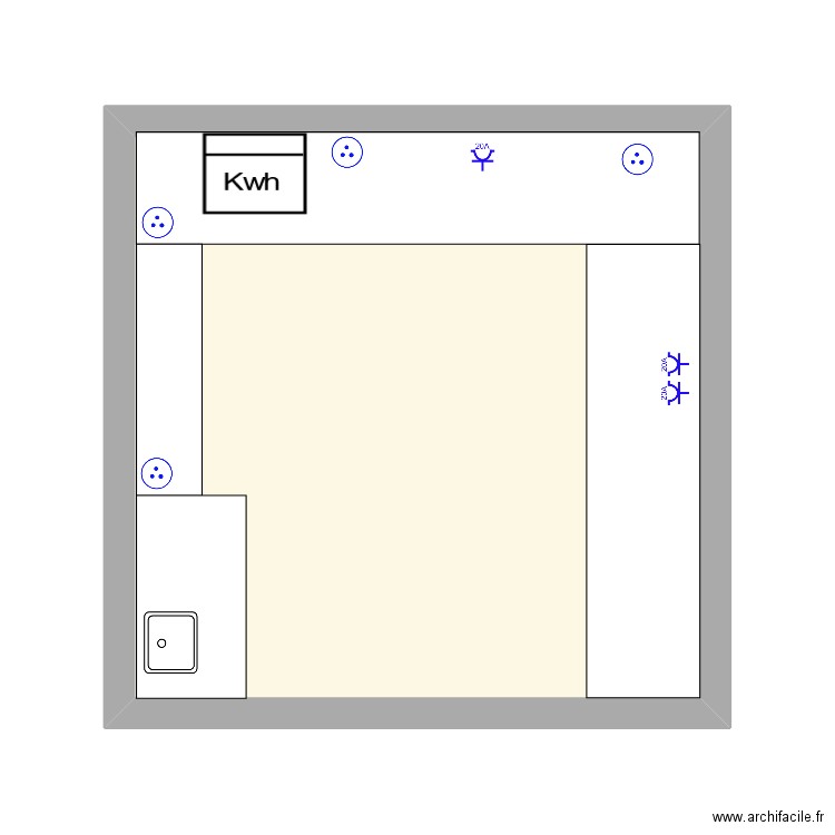 Foodtruck électricité. Plan de 0 pièce et 0 m2