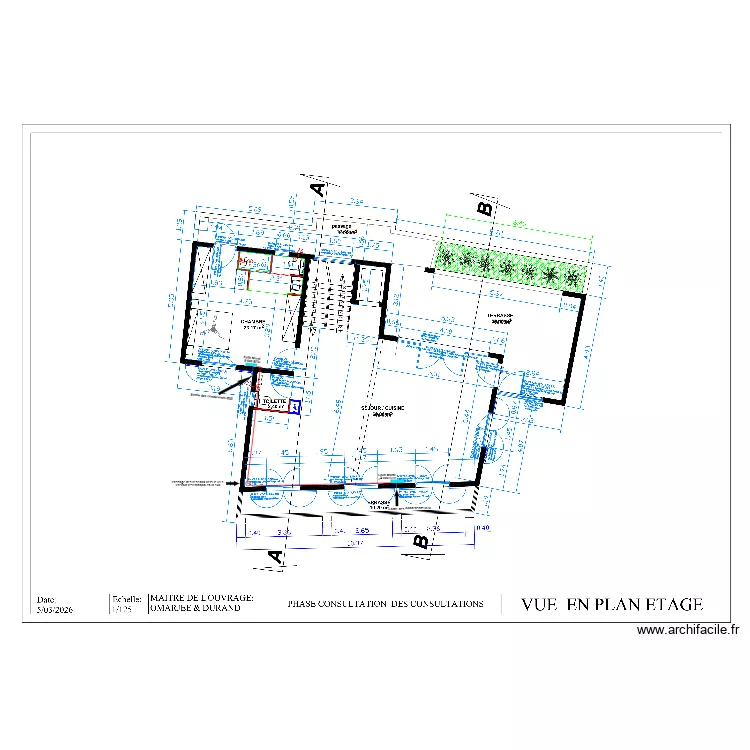 Omarjje/ Durand R+1. Plan de 