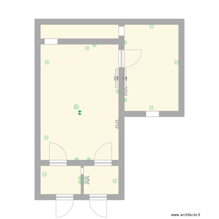 Morgane. Plan de 4 pièces et 36 m2