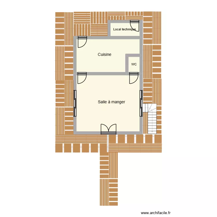 Plan s&eacute;curit&eacute; - travaux. Plan de 7  et 105 m²