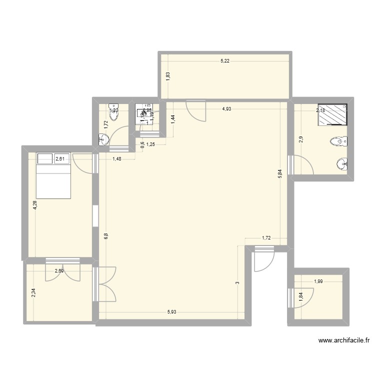 sous sol. Plan de 0 pièce et 0 m2