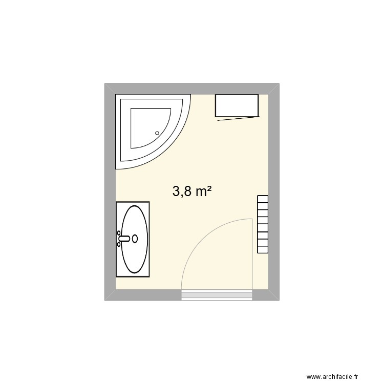 BERROIS. Plan de 1 pièce et 4 m2