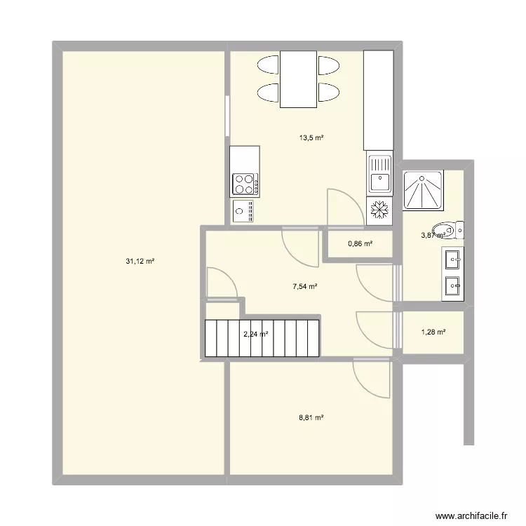 plan maison blanche bjarkoy reno. Plan de 8  et 69 m²