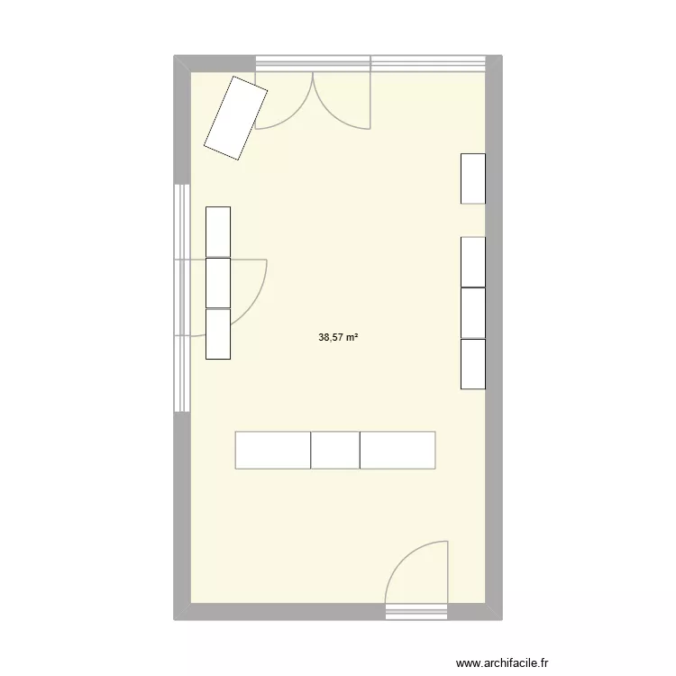 vdr2. Plan de 1 pièce et 39 m²
