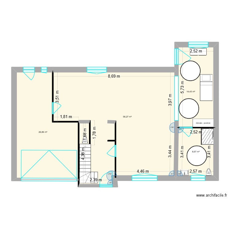 FRANKLIN 2. Plan de 4 pièces et 108 m2