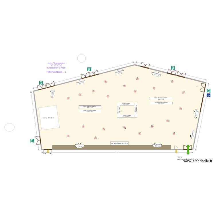 espace champagne 30/11/2024 Chassenay d'Arce. Plan de 0 pièce et 0 m2