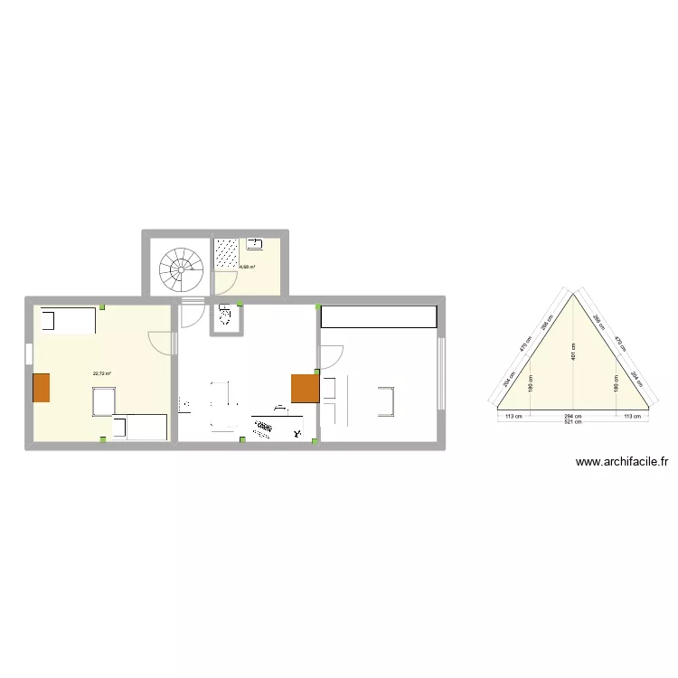 combles V4. Plan de 