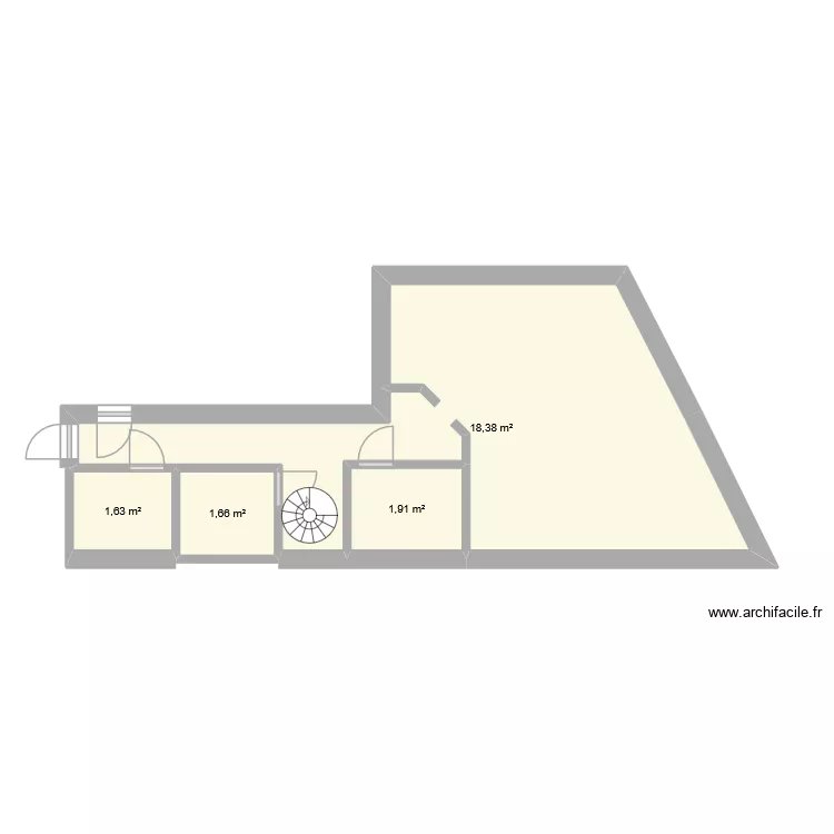 YR plan 1. Plan de 4 Pièces et 24 m² YR plan 1. Plan de 4 Pièces et 24 m²