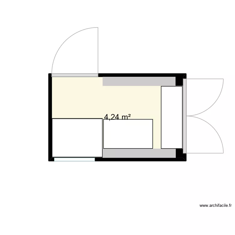 Van 2D v3. Plan de 1  et 4 m²