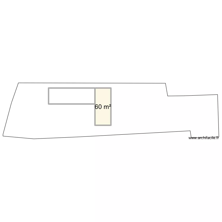 Masse. Plan de 1  et 60 m²