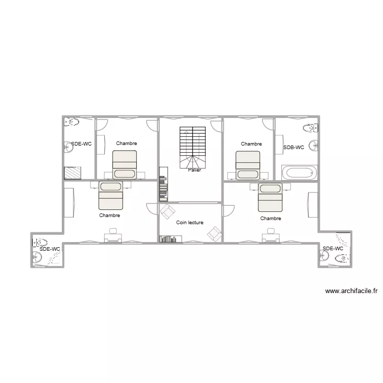 Guillaume R+2. Plan de 7 Pièces et 33 m²