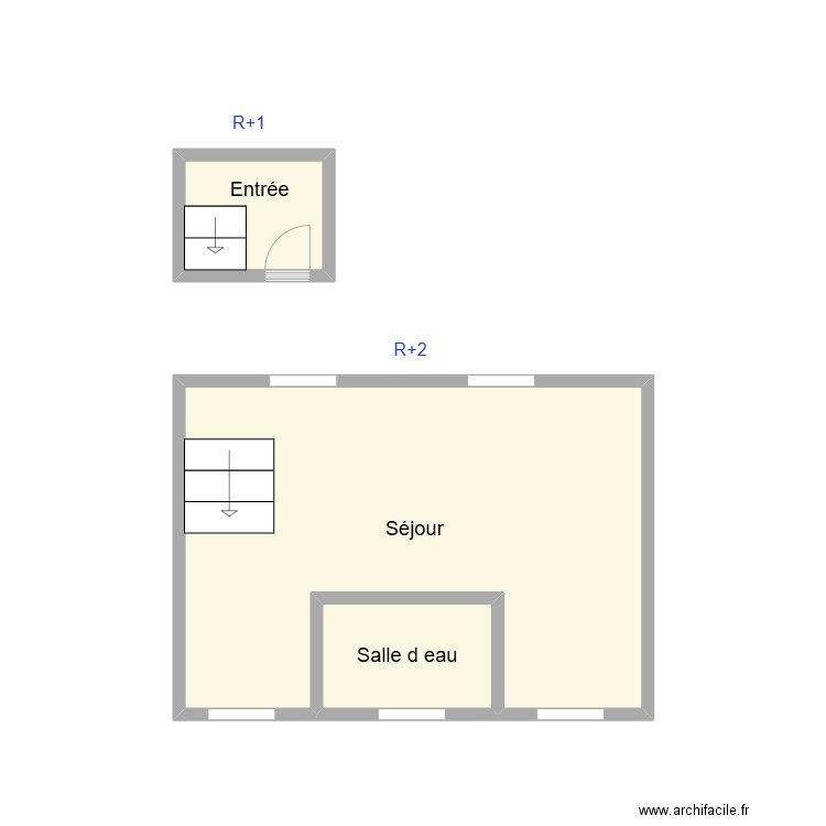 2506 CHOCLAN. Plan de 3 pièces et 13 m2