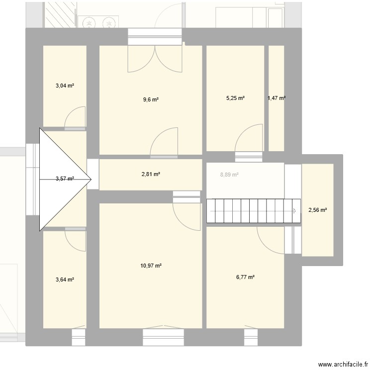 plan RdeCH O. Plan de 16 pièces et 129 m2