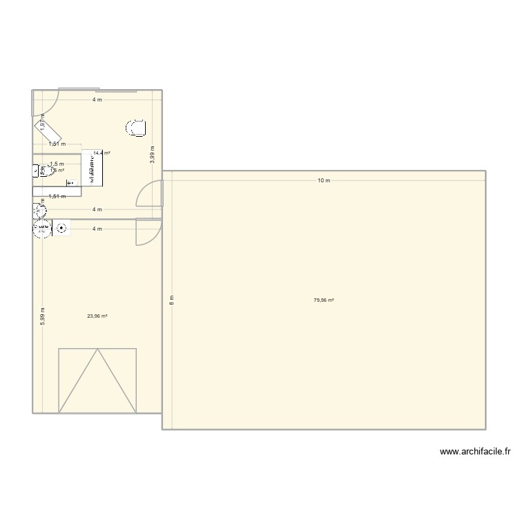plan extension. Plan de 0 pièce et 0 m2