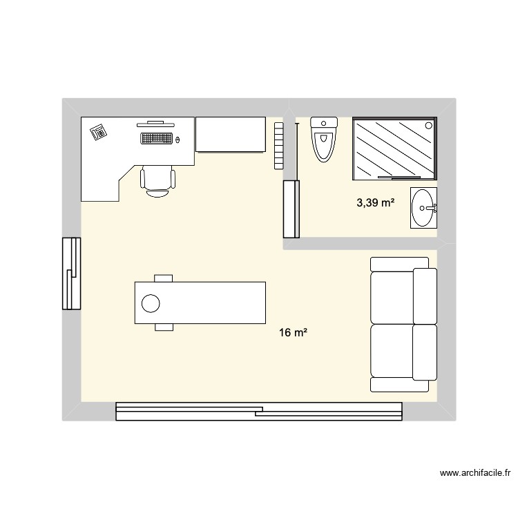 DEPENDANCE MONTRY. Plan de 0 pièce et 0 m2