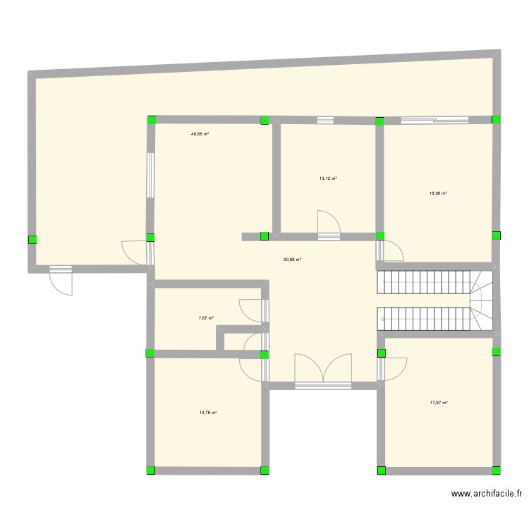 KADIROU3. Plan de 7 pièces et 172 m2