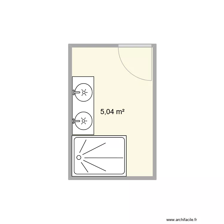 GUERIN. Plan de 1  et 5 m²