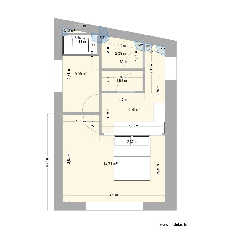 sauze 2. Plan de 6 pièces et 31 m2