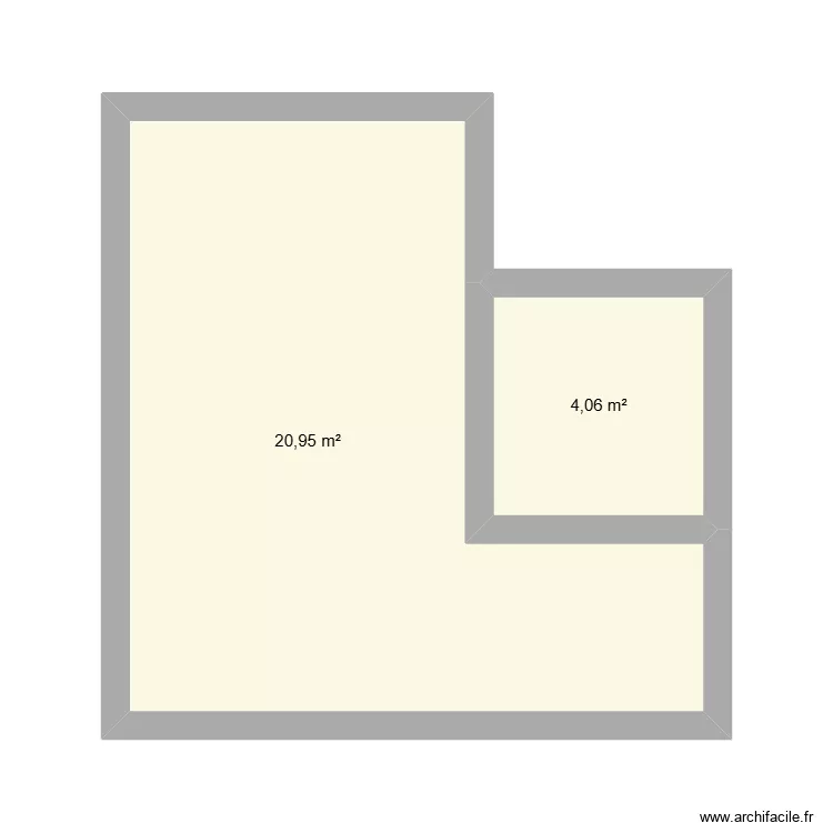 projet pro appartement etudient. Plan de 2  et 25 m²