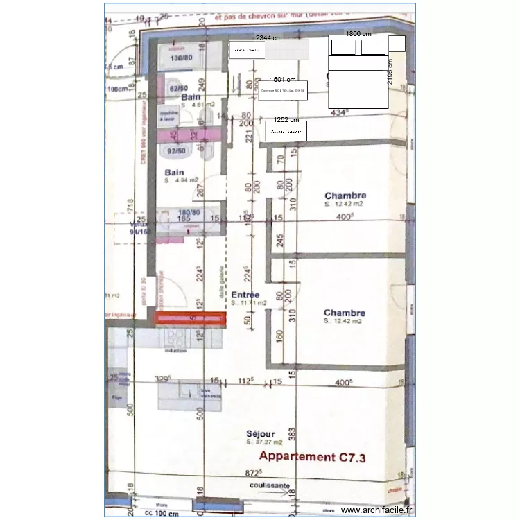 Mezzanine - chambres aménagement FINAL. Plan de Mezzanine - chambres aménagement FINAL. Plan de