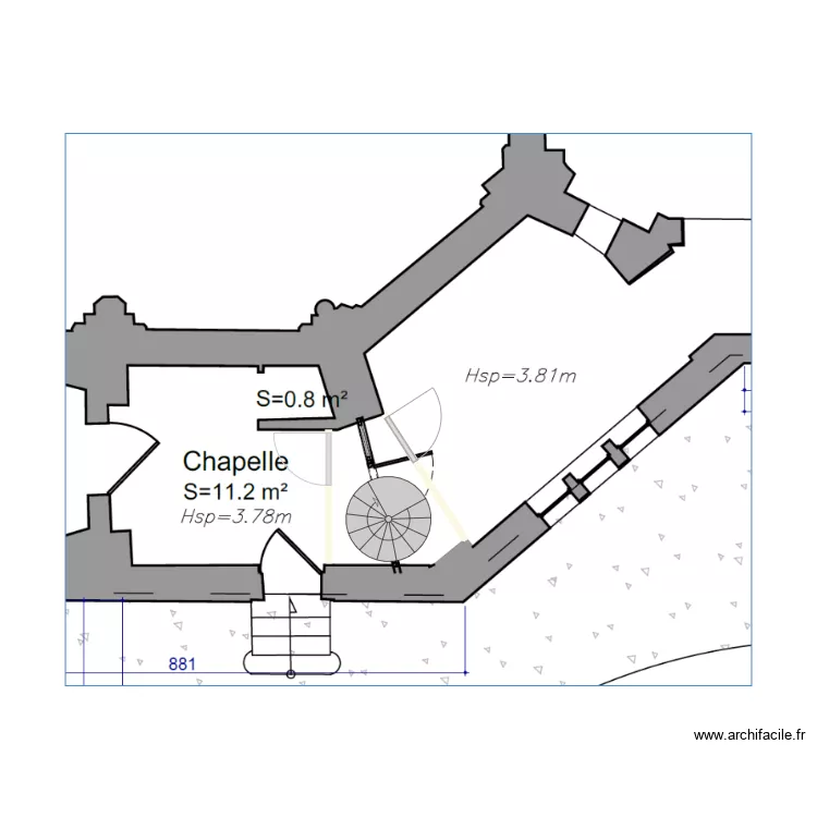 Escalier futurs bureaux. Plan de Escalier futurs bureaux. Plan de
