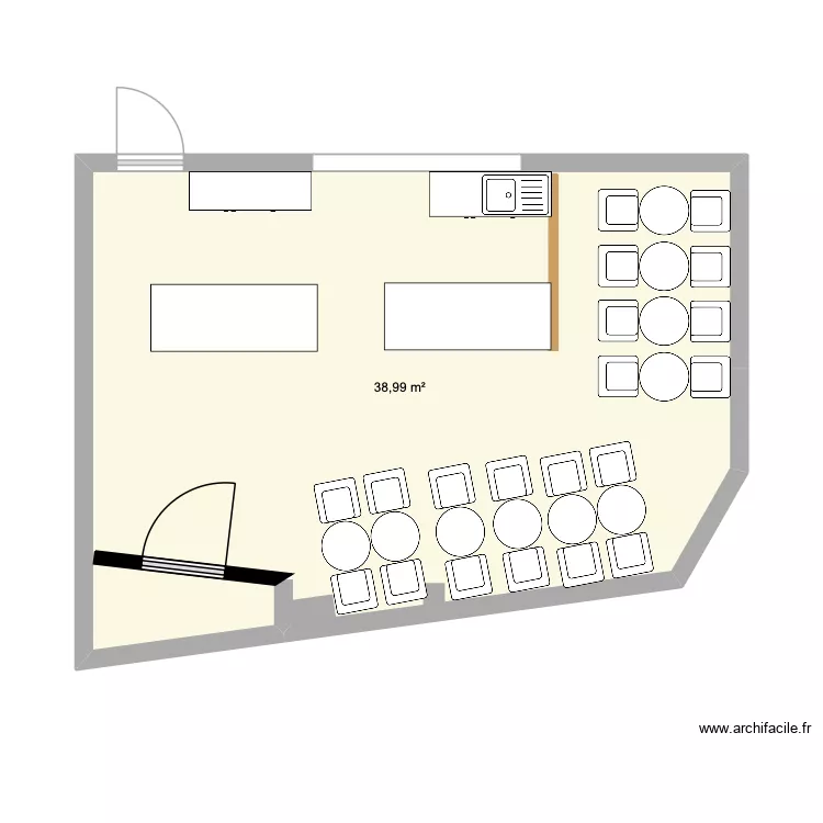 josette 1. Plan de 1  et 39 m²