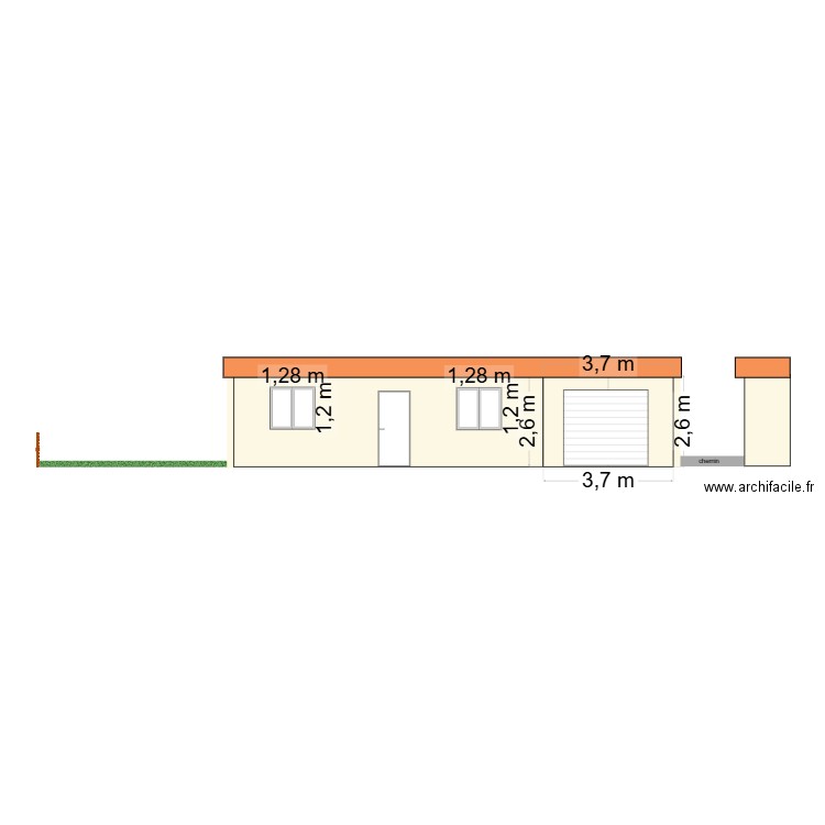bouzidi dpm3 facade ouest 18 11 2025. Plan de 0 pièce et 0 m2
