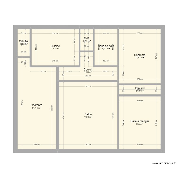 Saint-Brévin - Initial. Plan de 10 pièces et 70 m2