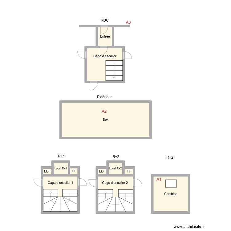 2509 BAUER. Plan de 12 pièces et 26 m2
