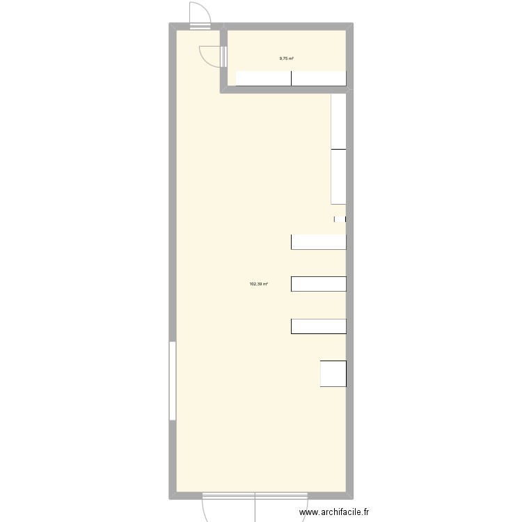 Stock pl. Plan de 2 pièces et 112 m2
